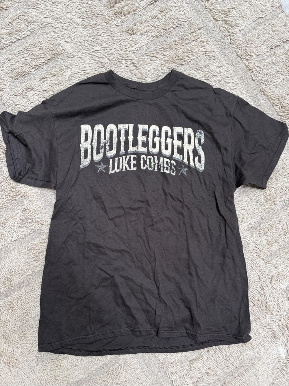 Luke Combs Men's Large Bootleggers Graphic Short Sleeve Tee Brown Music Concert